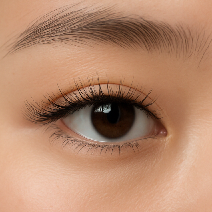natuurlijke-nepwimper-op-een-jeugdig-oog van een Aziatische meid