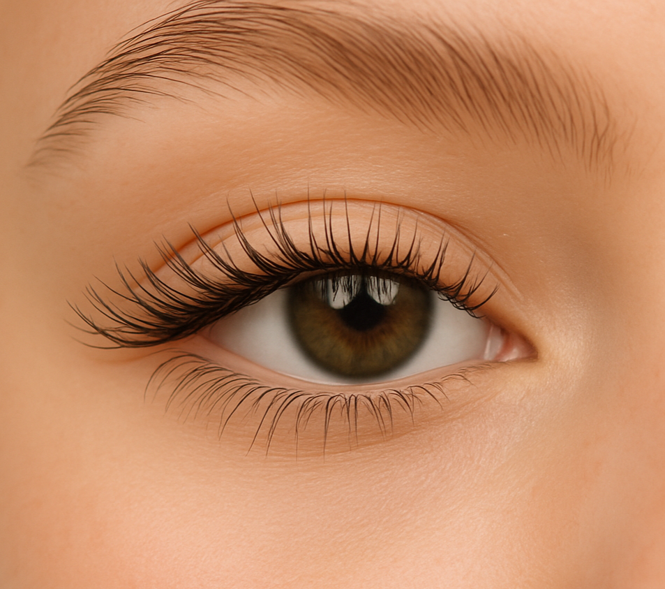 natuurlijke nepwimper op een jeugdig oog